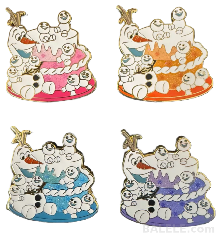 2026 Disney Frozen Olaf Reveal Pin Full Set 4 Colors-Hong Kong Disneyland · Disney collectible pin on BALELE