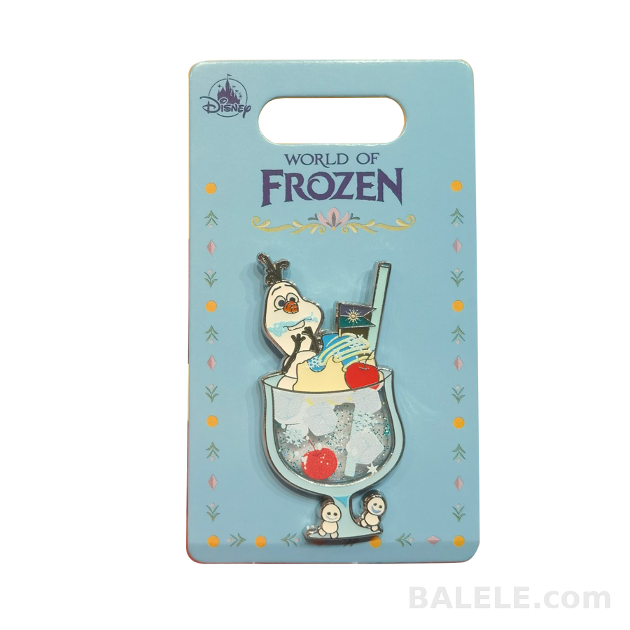 Disney Frozen World of Frozen Olaf Ice Cream Pin – Summer Treat Design with Sparkle - Hong Kong Disneyland, Frozen, World of Frozen, Olaf, OE - Di...