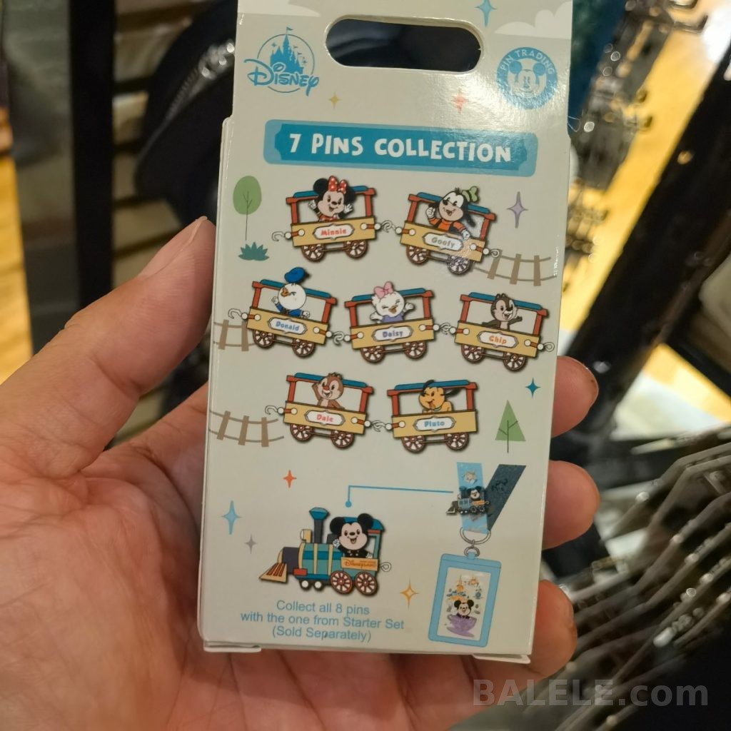 Disney Happy Days in Disneyland Mystery Pin Set – 2 Random Train Pins per Pack, 8 Designs - Hong Kong Disneyland, Mickey and friends, Happy Days i...