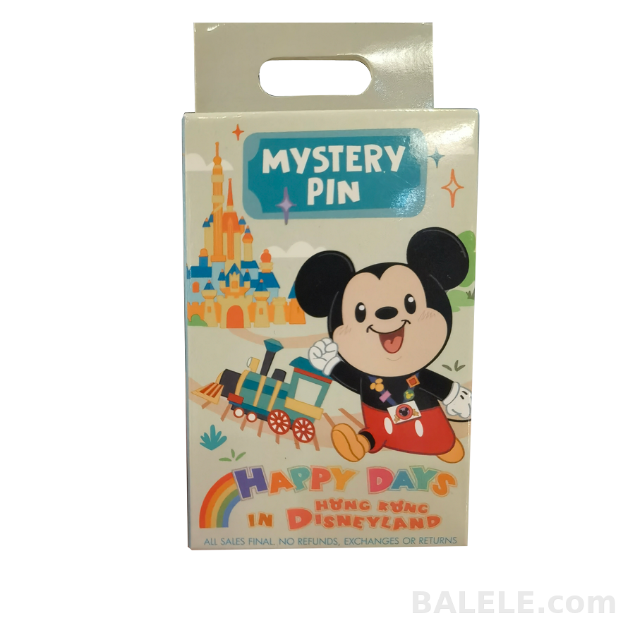 Disney Happy Days in Disneyland Mystery Pin Set – 2 Random Train Pins per Pack, 8 Designs - Hong Kong Disneyland, Mickey and friends, Happy Days i...