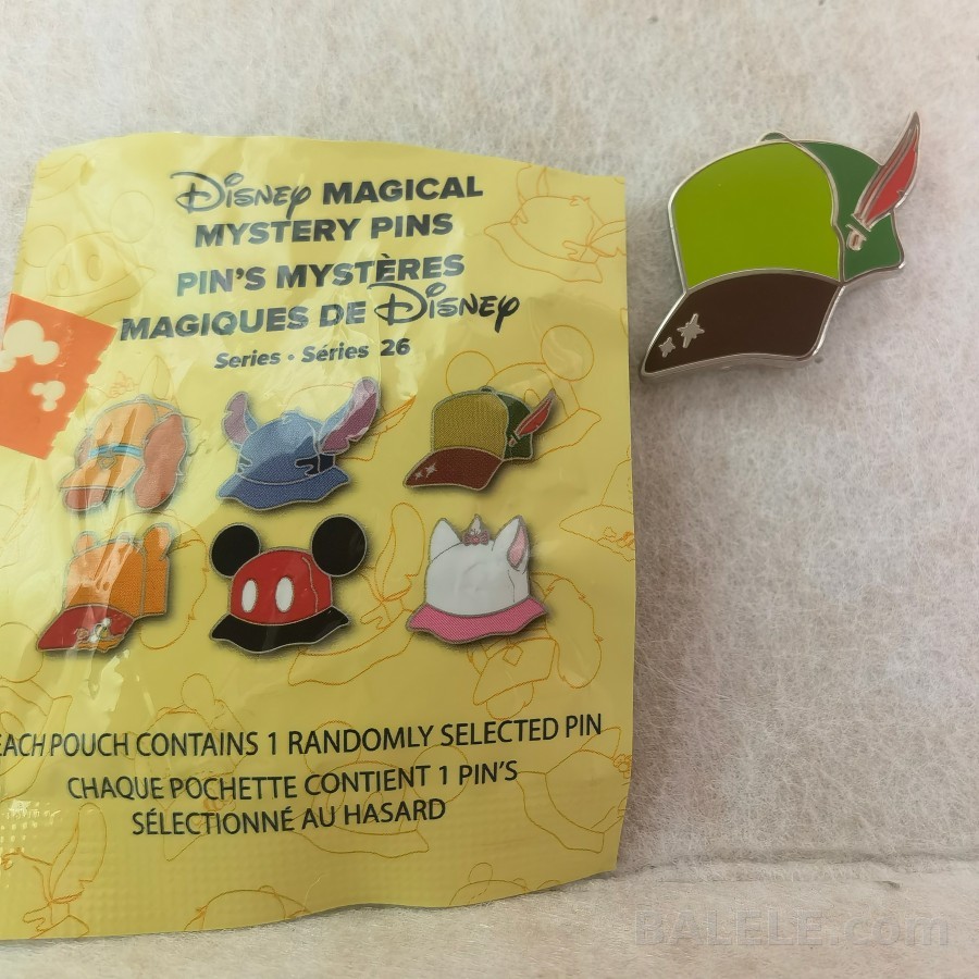 Disney Peter Pan Hat Mystery Pin Blind Bag Opened to Confirm-HKDL - Hong Kong Disneyland, Peter Pan, Disney Magic Mystery Pin, Mystery Pin - Disney coll...