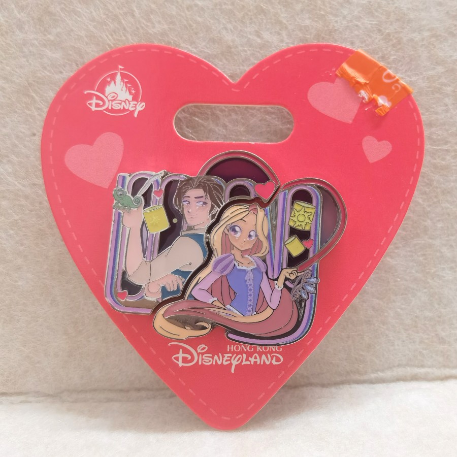 Disney Rapunzel and Flynn Rider Valentine Pin Set 2026 - Hong Kong Disneyland, Tangled, 2026 Valentine’s Day, Rapunzel, OE - Disney collectible pin on B...