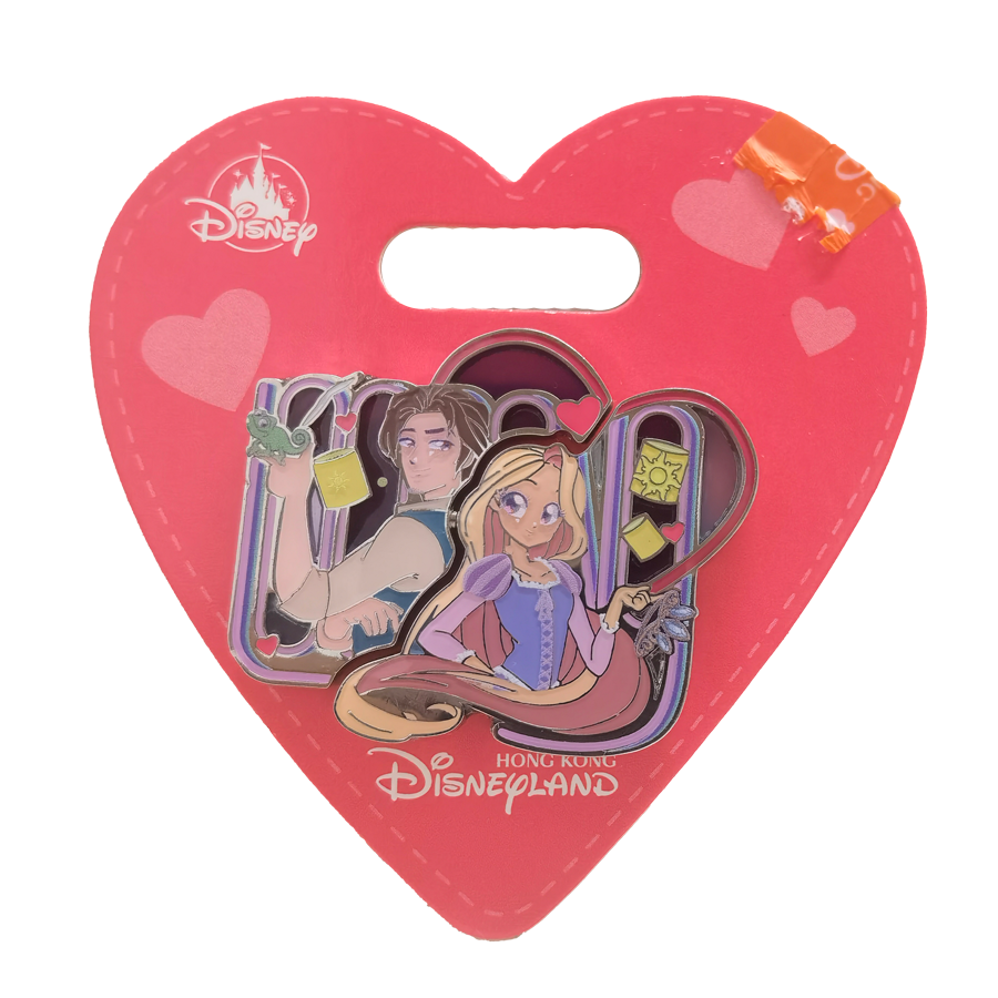Disney Rapunzel and Flynn Rider Valentine Pin Set 2026 - Hong Kong Disneyland, Tangled, 2026 Valentine’s Day, Rapunzel, OE - Disney collectible pin on B...