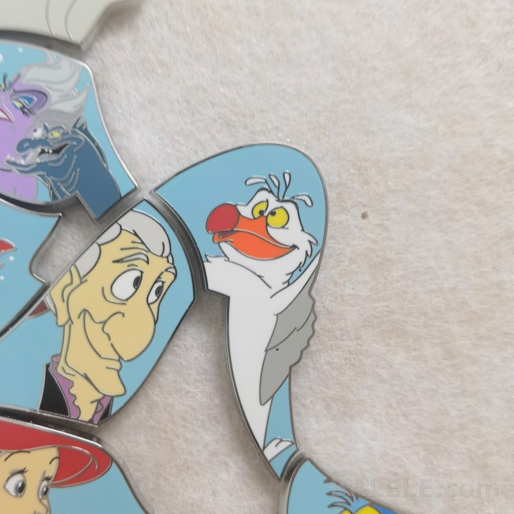 Disney The Little Mermaid 35th Anniversary Puzzle Mystery Pin Full Set 10 - Hong Kong Disneyland, The Little Mermaid, Ariel, Flounder, King Triton, Seba...
