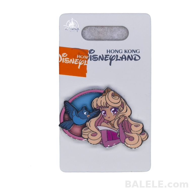 HKDL Disney Princess Aurora Pin – Adorable Chibi Art with Forest Blue Bird · Disney collectible pin on BALELE