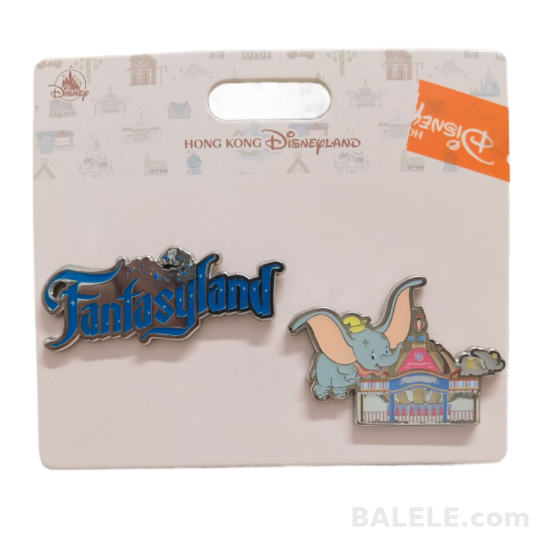 HKDL Hong Kong Disneyland Park Landmark Series Fantasyland Dumbo 2-Pin Set Exclusive · Disney collectible pin on BALELE