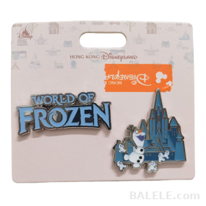 HKDL Hong Kong Disneyland Park Landmark Series World of Frozen Olaf 2-Pin Set Exclusive - Hong Kong Disneyland, Frozen, HK Disneyland Park Landmark, Ola...