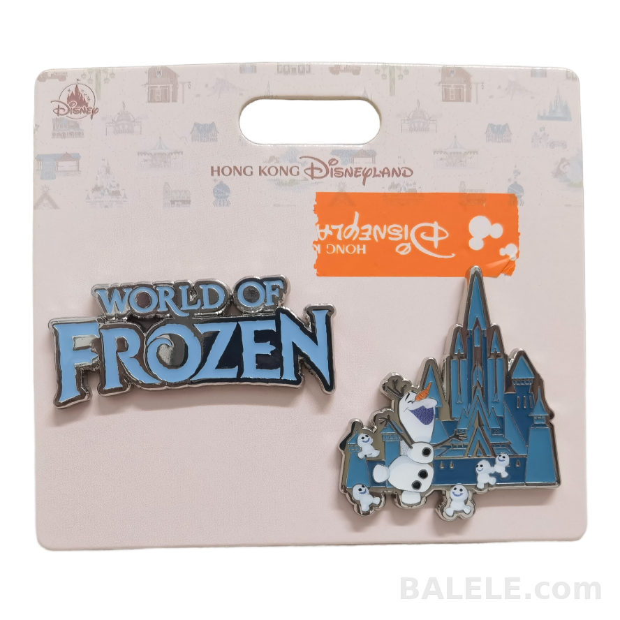 HKDL Hong Kong Disneyland Park Landmark Series World of Frozen Olaf 2-Pin Set Exclusive - Hong Kong Disneyland, Frozen, HK Disneyland Park Landmark, Ola...