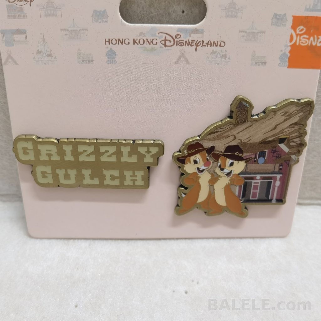 Hong Kong Disneyland Park Landmark Pin Grizzly Gulch Chip n’ Dale 2026 new - Hong Kong Disneyland, Chip and Dale, HK Disneyland Park Landmark, OE - Disn...