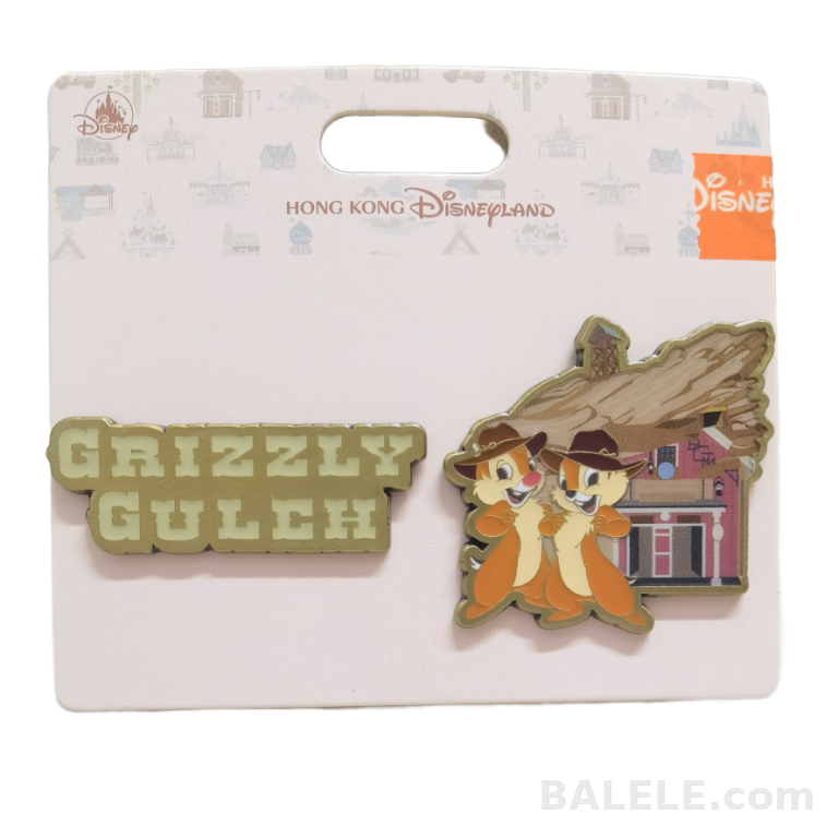 Hong Kong Disneyland Park Landmark Pin Grizzly Gulch Chip n Dale 2026 new · Disney collectible pin on BALELE