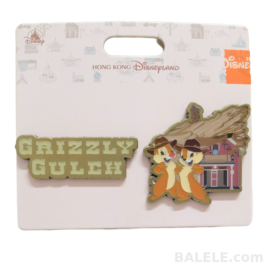 Hong Kong Disneyland Park Landmark Pin Grizzly Gulch Chip n’ Dale 2026 new - Hong Kong Disneyland, Chip and Dale, HK Disneyland Park Landmark, OE - Disn...