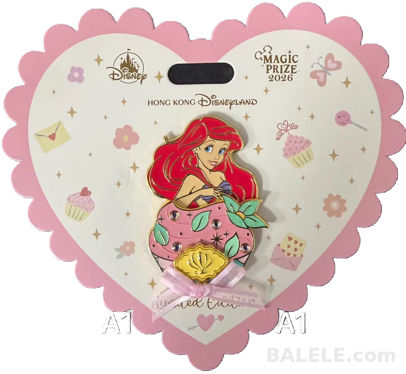 HK Disneyland 2026 Little Mermaid Ariel Princess Reveal Pin A1 - Hong Kong Disneyland, The Little Mermaid, 2026 Reveal Pin, Ariel, LE400 - Disney collec...