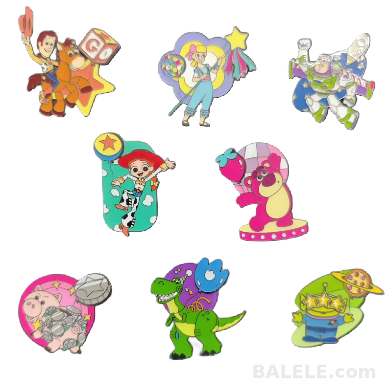 Disney Pixar Toy Story Mystery Pin Full Set of 8 HKDL - Hong Kong Disneyland, Toy Story, Mystery Pin - Disney collectible pin on BALELE