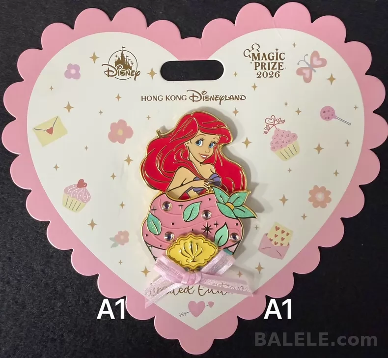 HK Disneyland 2026 Little Mermaid Ariel Princess Reveal Pin A1 - Hong Kong Disneyland, The Little Mermaid, 2026 Reveal Pin, Ariel, LE400 - Disney collec...