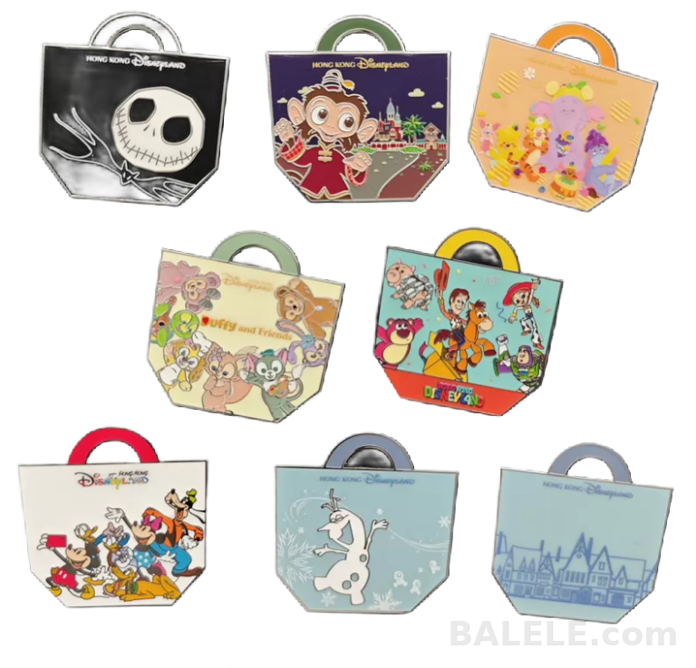 HKDL Disney Mickey Toy Story Shopping Bag Mystery Pin Full Set of 8 · Disney collectible pin on BALELE