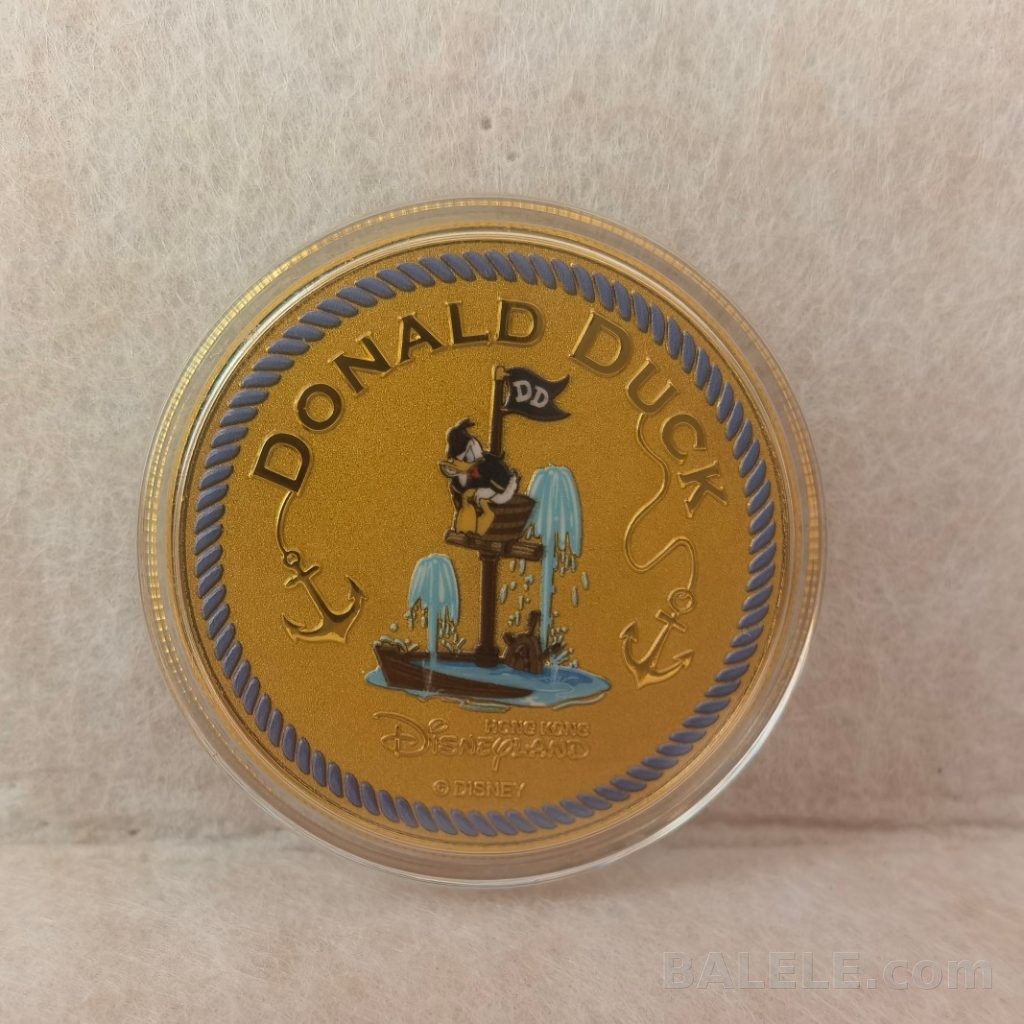 HKDL Donald Duck Pirate Explorer Dual-Sided Enamel Collectible Coin - Hong Kong Disneyland, Mickey and friends, Disney Collectible Coin, Donald Duck - D...