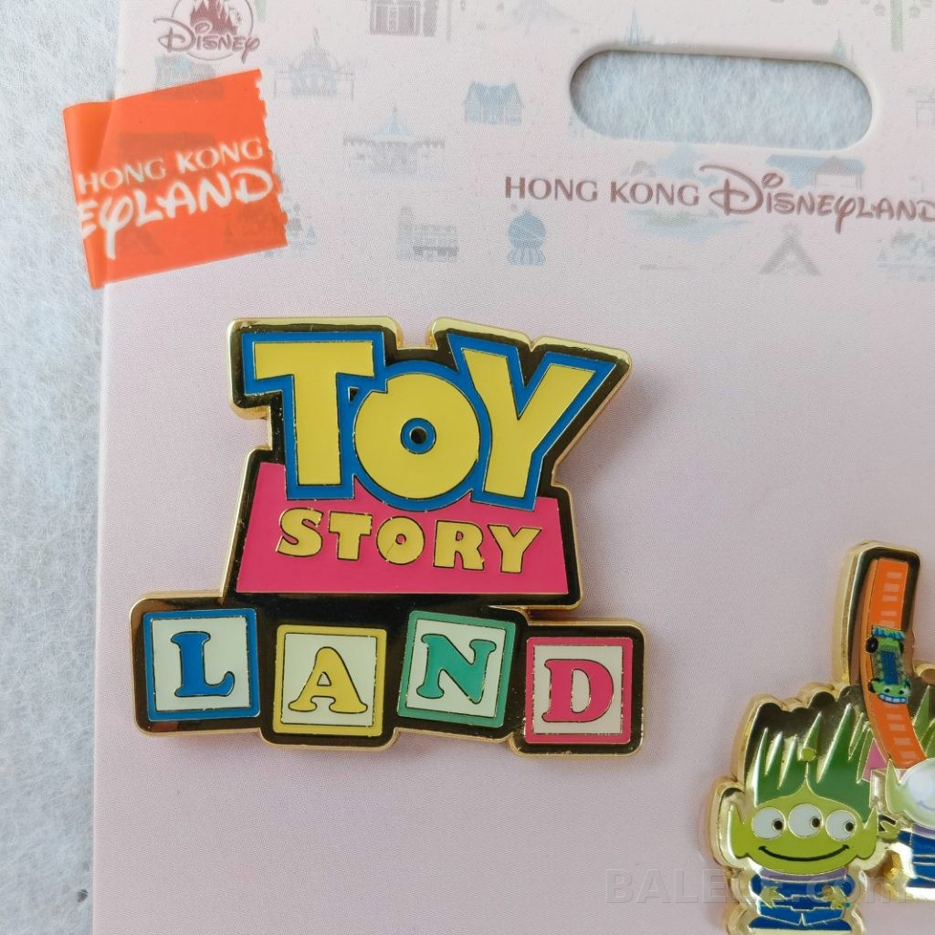 HKDL Hong Kong Disneyland Park Landmark Series Toy Story Land Alien Slinky Coaster 2pc Enamel Pin Set - Hong Kong Disneyland, Toy Story 5, HK Disneyland...