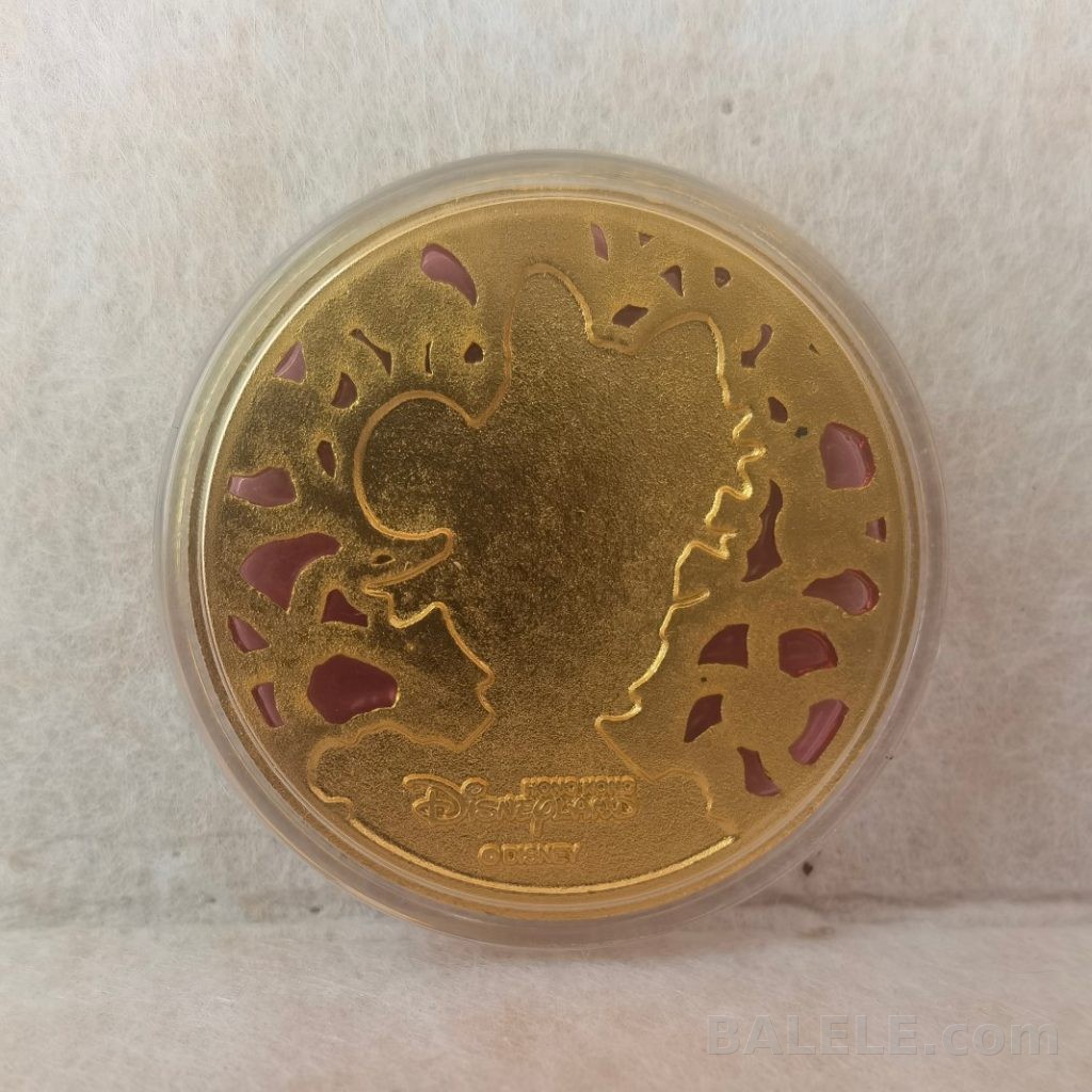 Hong Kong Disneyland Exclusive Pink Floral Minnie Mouse Stained Glass Medal Coin - Hong Kong Disneyland, Mickey and friends, Disney Collectible Coin, Mi...