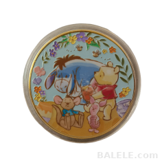 Hong Kong Disneyland Winnie The Pooh Friends Floral Dual-Sided Enamel Collectible Coin - Hong Kong Disneyland, Winine the Pooh, Disney Collectible Coin,...